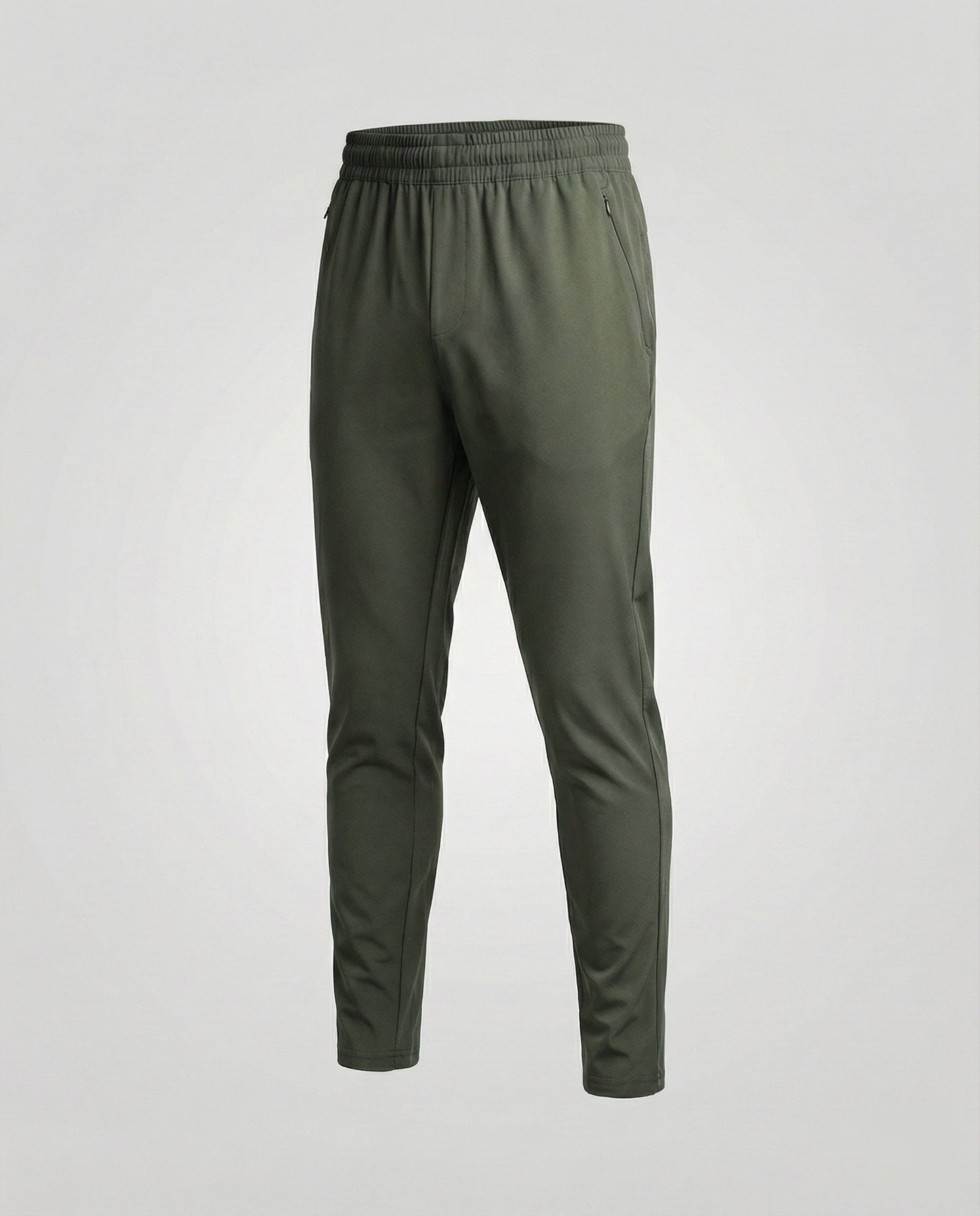 Heren Joggingbroek Slim Fit met Elastische Tailleband en Ritszakken Groen