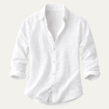 Heren Shirt Lange Mouw met Klassieke Kraag en Knoopsluiting