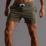 Heren Shorts Gestreept met Trekkoord