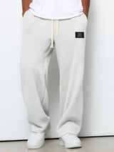 Heren Sweatpants Rechte Pijp met Trekkoord en Elastische Tailleband