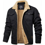 Heren Winterjack met Teddyvoering en Knoopsluiting Regular Fit