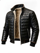 Heren Winterjas met Teddyfoering en Opstaande Kraag