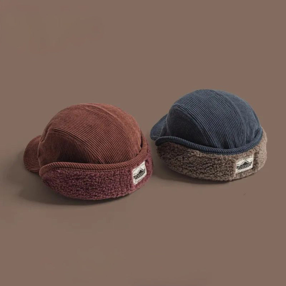 Unisex Baseball Cap met Oorflappen en Fleece Voering
