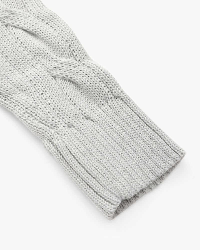 Heren Half Zip Katoenen Trui met Kabelpatroon