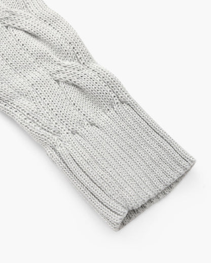 Heren Half Zip Katoenen Trui met Kabelpatroon