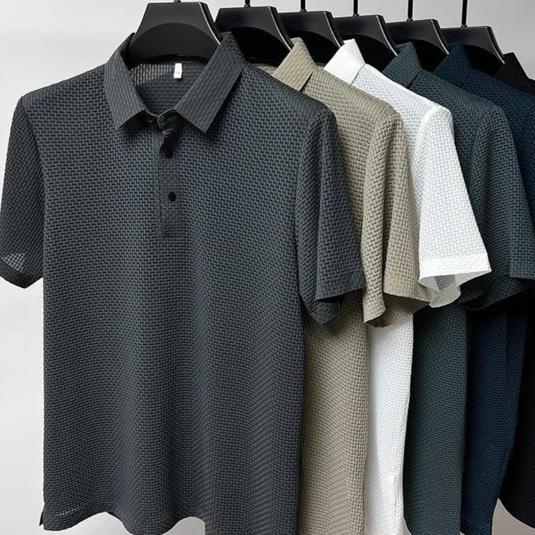 Heren Poloshirt met Mesh Details voor Stijl en Comfort