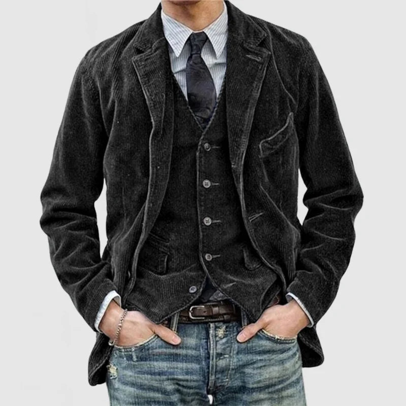 Dames Blazer en Vest Set met Tijdloze Silhouet en Retro Flair 0