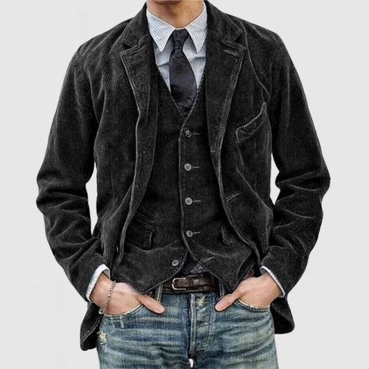 Dames Blazer en Vest Set met Tijdloze Silhouet en Retro Flair 0