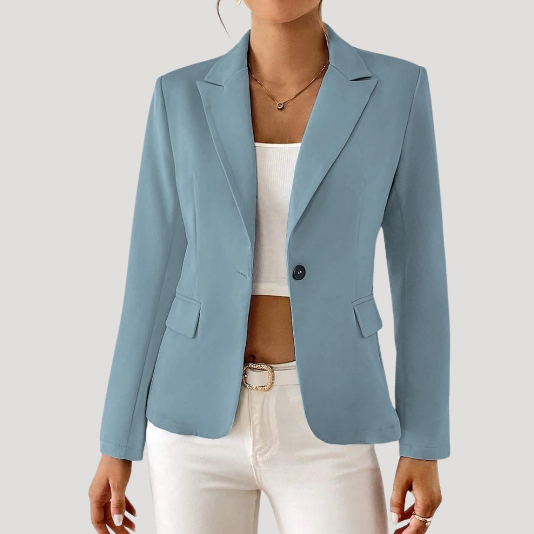 Dames Blazer met Fitted Silhouet en Lichtgewicht Stof 0