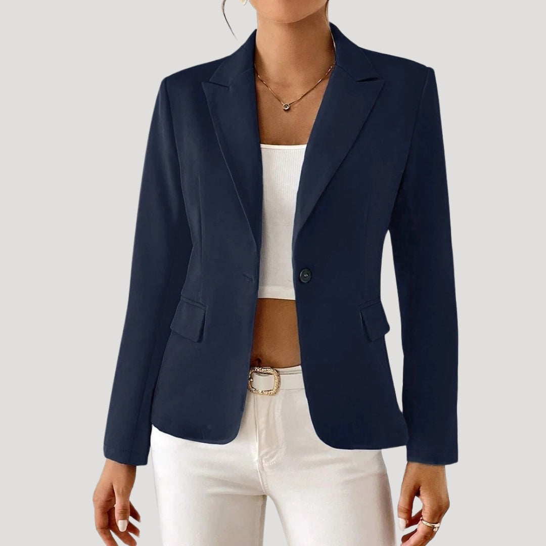 Dames Blazer met Fitted Silhouet en Lichtgewicht Stof 1