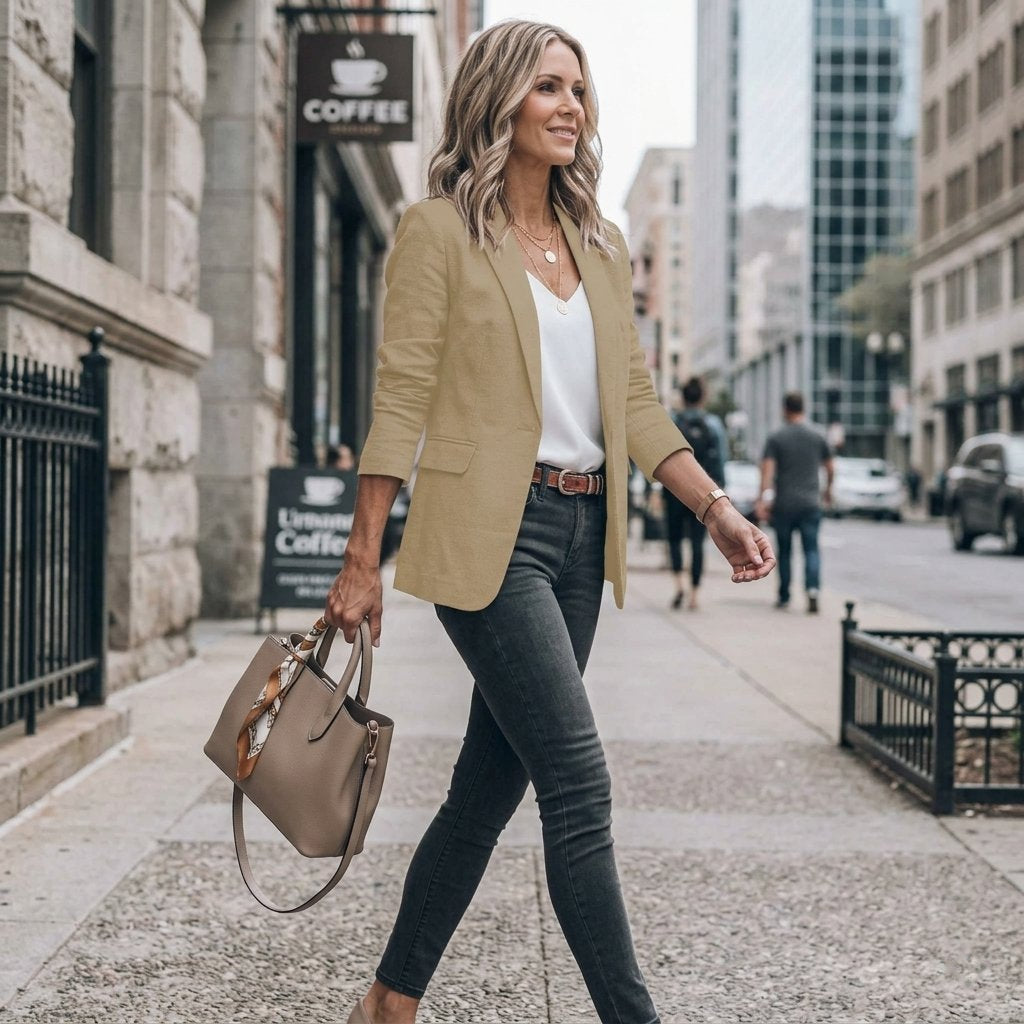 Dames Blazer met Getailleerde Pasvorm