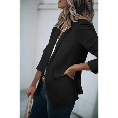Dames Blazer met Klassiek Revers en Taillering voor Elegante Looks 11
