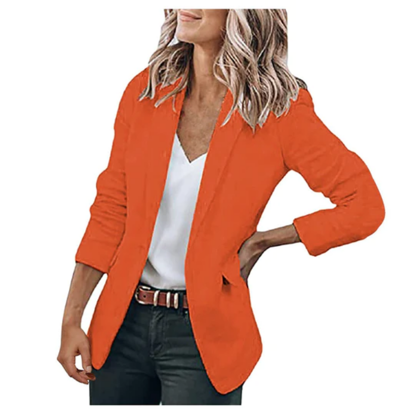 Dames Blazer met Klassiek Revers en Taillering voor Elegante Looks 8