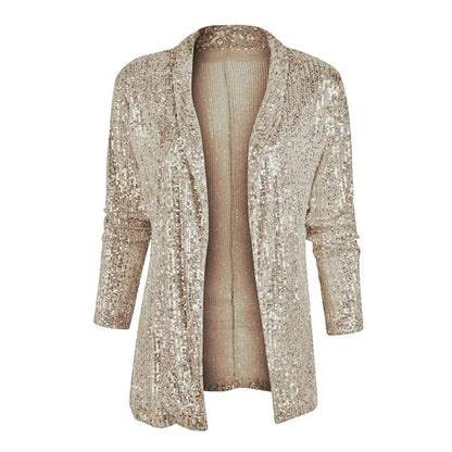 Dames Blazer met Pailletten en Elegante Afwerking 10
