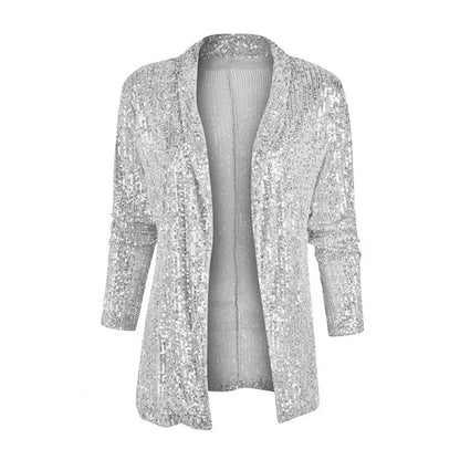 Dames Blazer met Pailletten en Elegante Afwerking 11