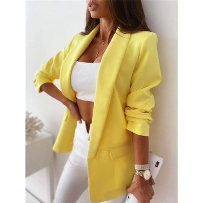 Dames Blazer met Vloeibare Snit en Moderne Stijl in Zwart 3