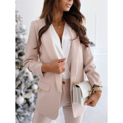 Dames Blazer met Vloeibare Snit en Moderne Stijl in Zwart 4