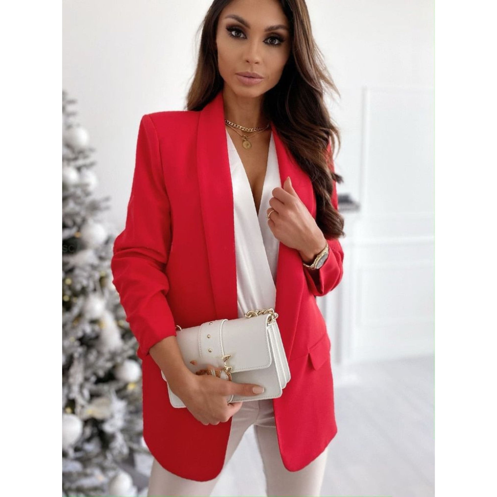 Dames Blazer met Vloeibare Snit en Moderne Stijl in Zwart 5