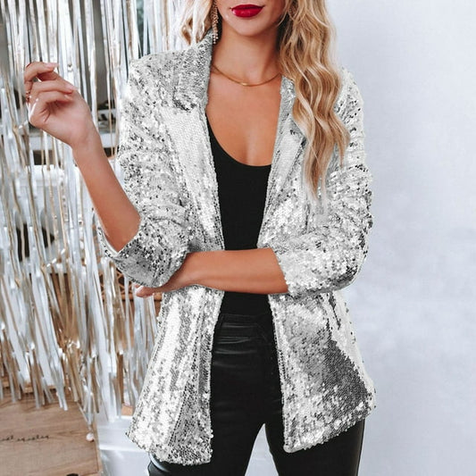 Dames Blazer met Waterdichte Stof en Elegante Snit 0