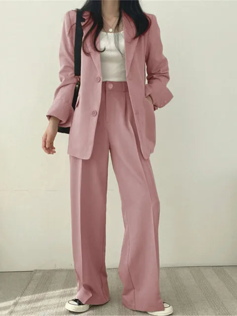 Dames Broekpak met Oversized Blazer en Wide-Leg Pantalon voor Bruiloft 2