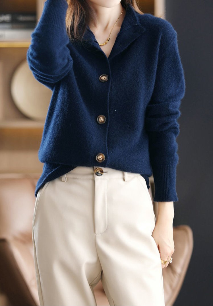 Dames Cardigan van Luxe Cachemire met Elegante Pasvorm en Tijdloos Ontwerp 8