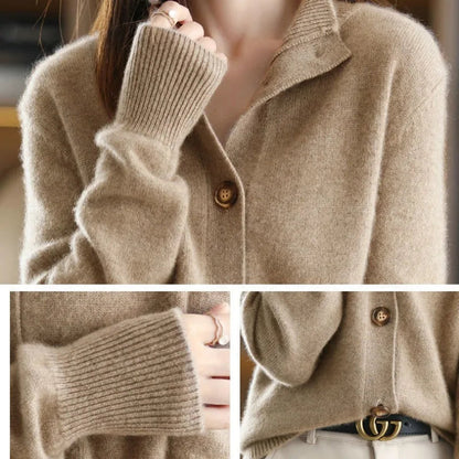 Dames Cardigan van Zachte Stof met Minimalistisch Design 5