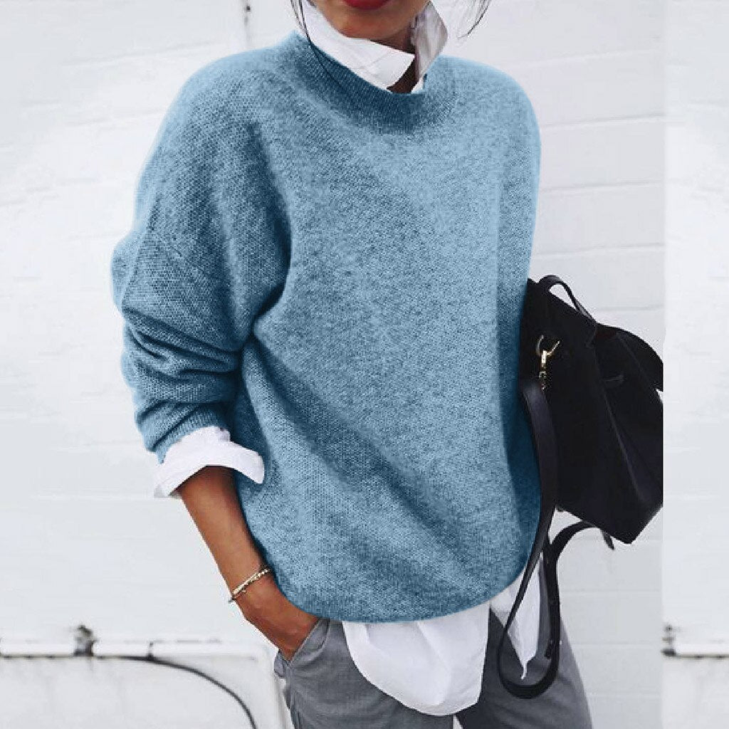 Dames Pullover met Tijdloos Ontwerp Blauw