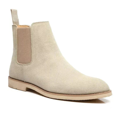 Dames Chelsea Boots van Kalfs Suède met Leren Binnenzool en Gestikt Bovenwerk 0