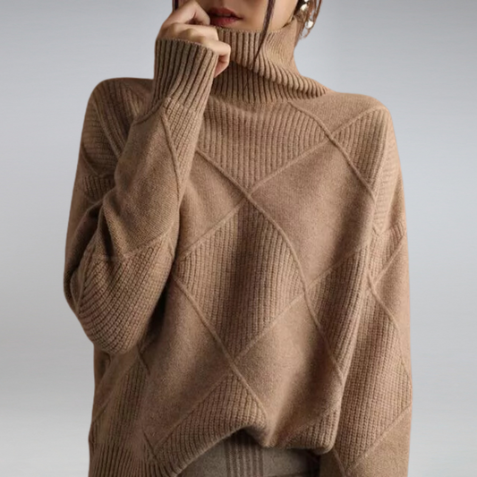 Dames Coltrui van Cashmere met Luxe Comfort en Hoge Kraag 10