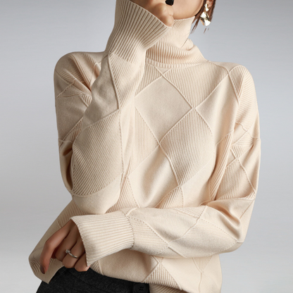 Dames Coltrui van Cashmere met Luxe Comfort en Hoge Kraag 12