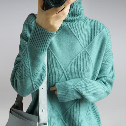 Dames Coltrui van Cashmere met Luxe Comfort en Hoge Kraag 9