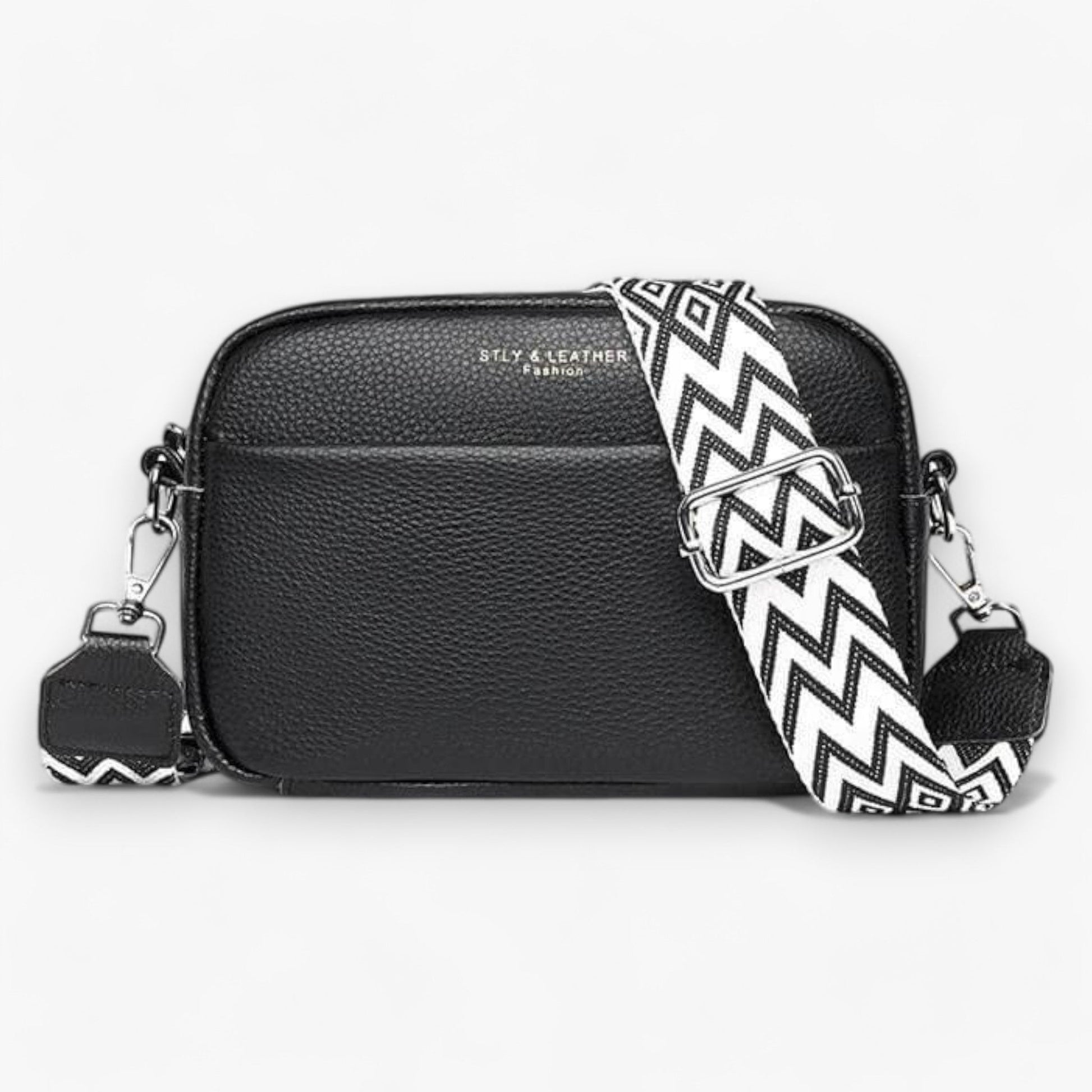 Dames Crossbody Tas van Leer met Rits en Ruime Opbergruimte 0