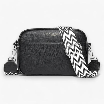 Dames Crossbody Tas van Leer met Rits en Ruime Opbergruimte 0