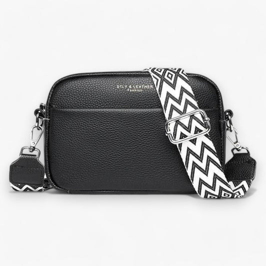 Dames Crossbody Tas van Leer met Rits en Ruime Opbergruimte 0