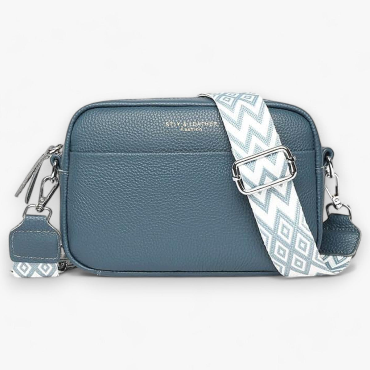 Dames Crossbody Tas met Rits en Ruime Indeling Blauw