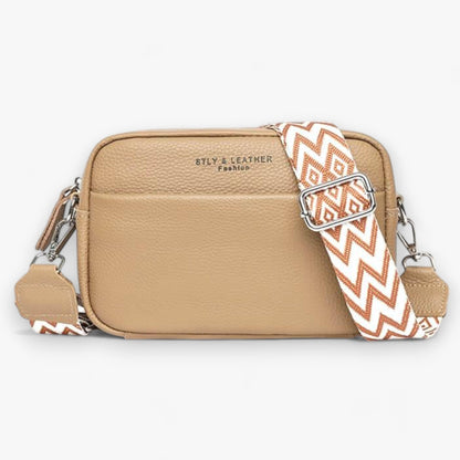 Dames Crossbody Tas van Leer met Rits en Ruime Opbergruimte 4
