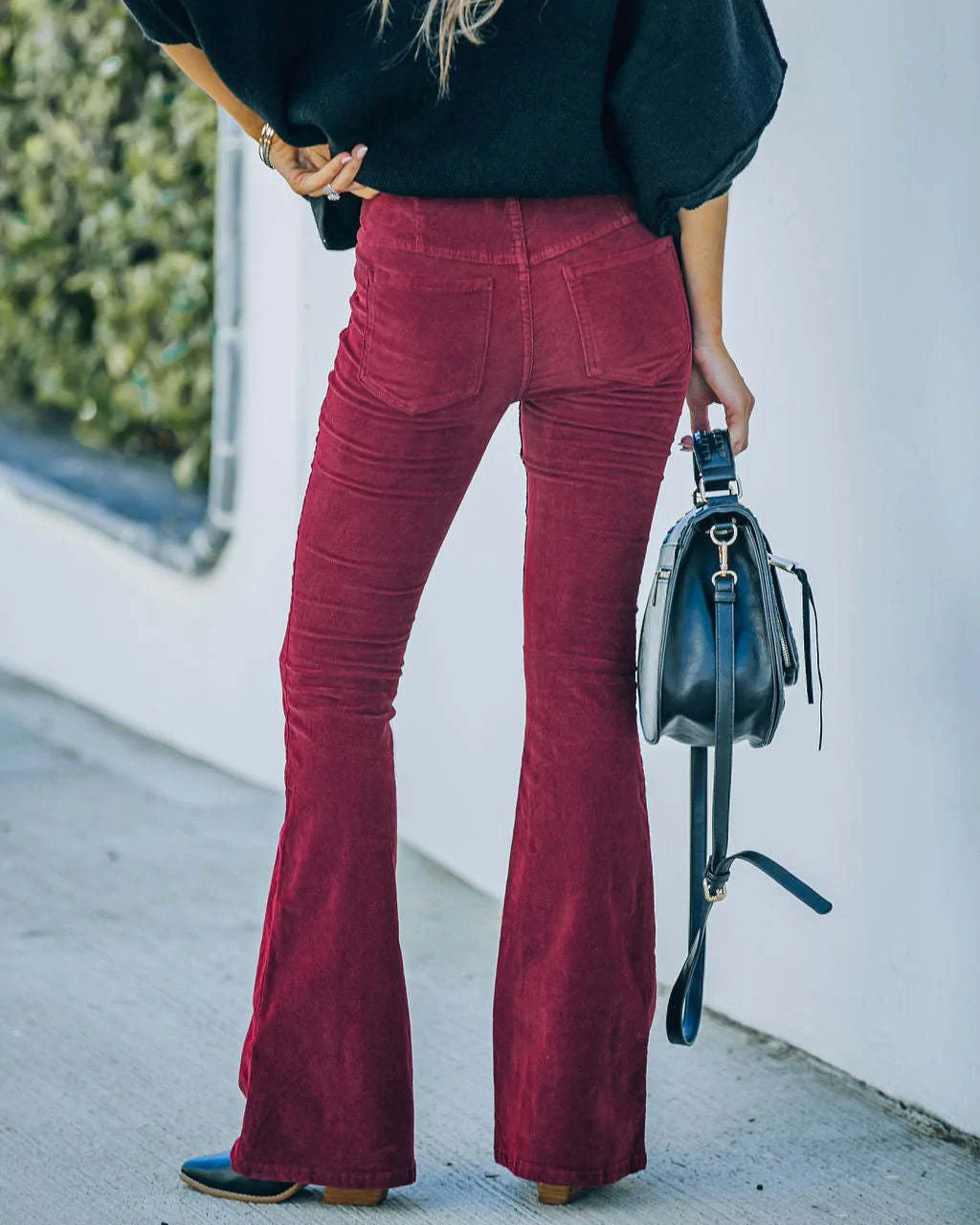 Dames Flared Broek met Hoge Taille en Comfortabele Pasvorm 4