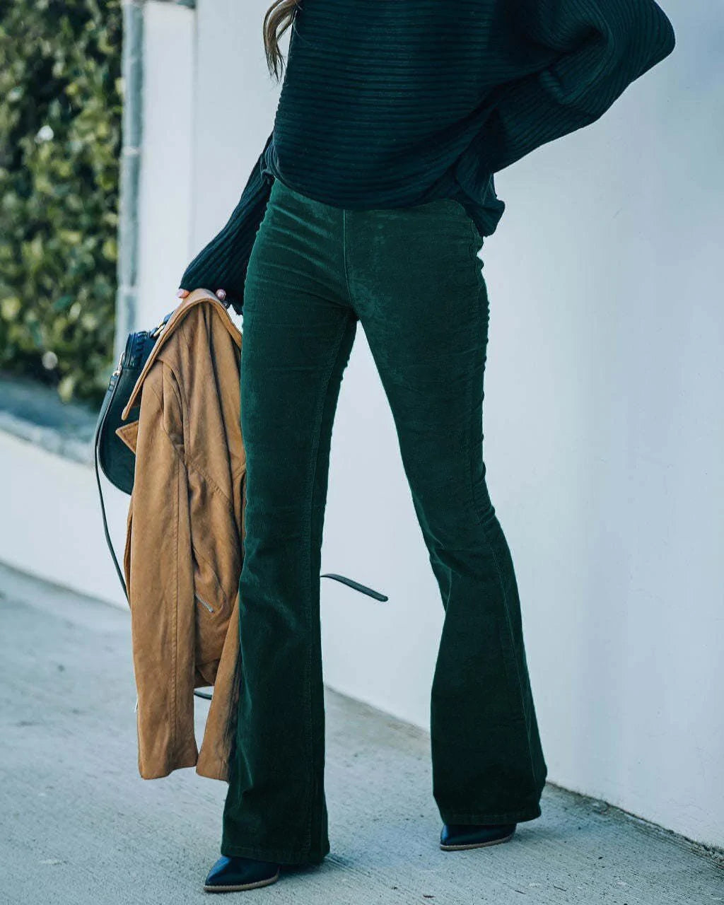 Dames Flared Broek met Hoge Taille en Comfortabele Pasvorm 6