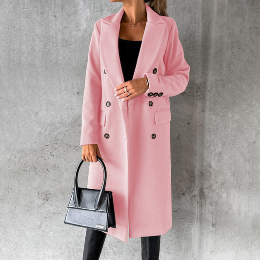 Dames Gewatteerde Lange Winterjas met Elegante Uitstraling en Optimale Warmte 0