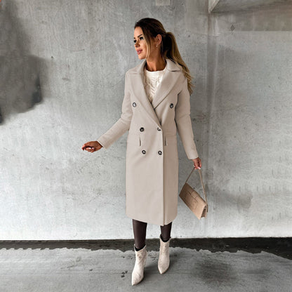 Dames Gewatteerde Lange Winterjas met Elegante Uitstraling en Optimale Warmte 1