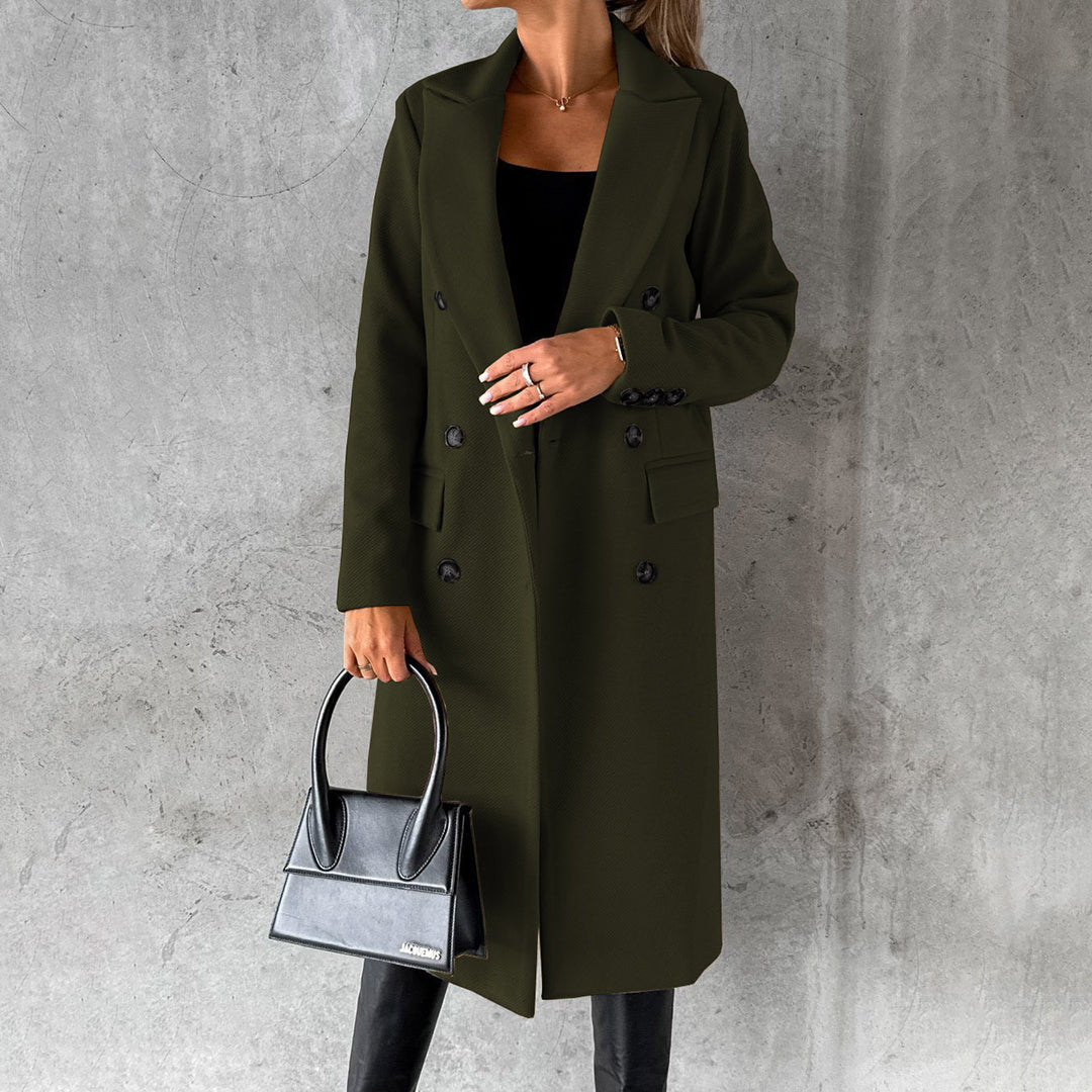 Dames Gewatteerde Lange Winterjas met Elegante Uitstraling en Optimale Warmte 4