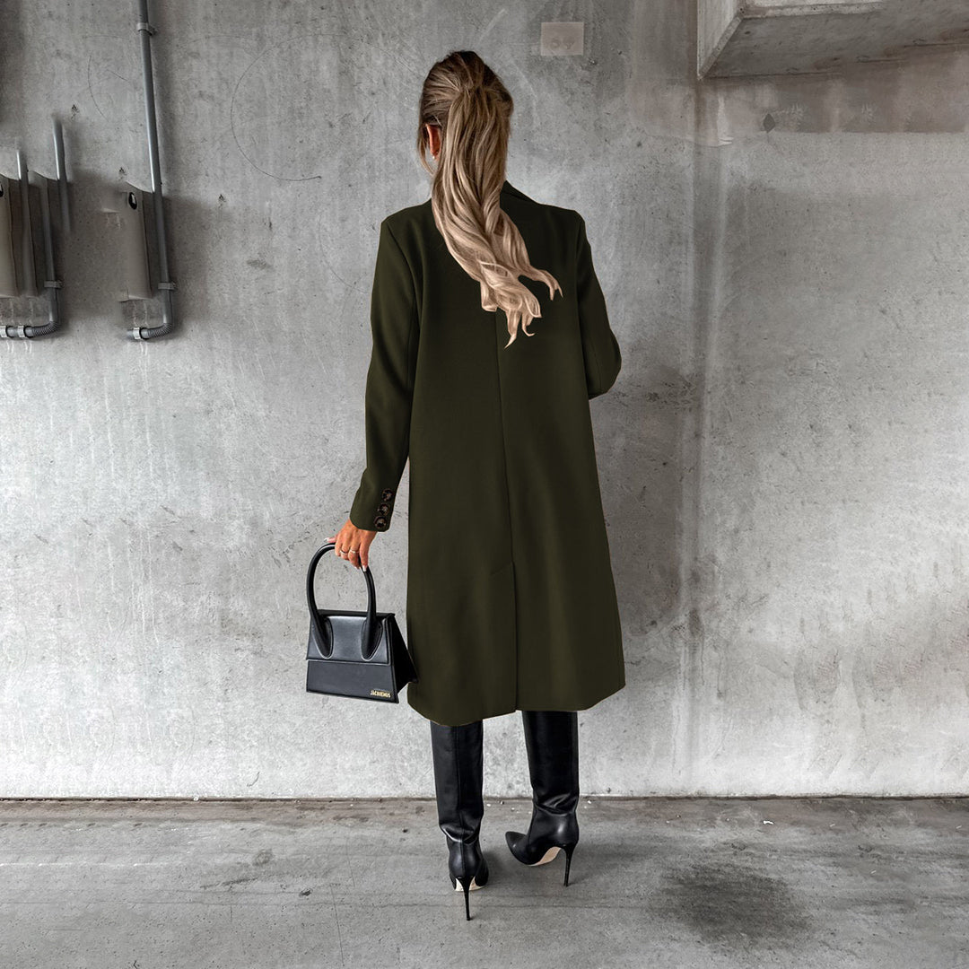 Dames Gewatteerde Lange Winterjas met Elegante Uitstraling en Optimale Warmte 7
