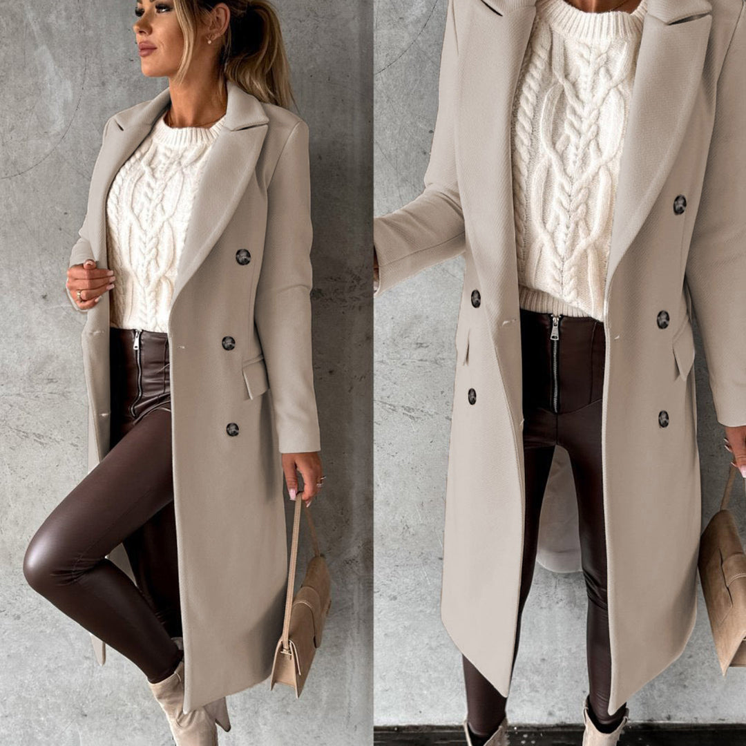 Dames Gewatteerde Lange Winterjas met Elegante Uitstraling en Optimale Warmte 8