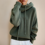 Dames Hoodie met Cowl Neck en Lange Koortjes