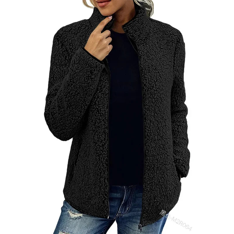 Dames Jas Winter met Klassiek Uiterlijk en Duurzaam Fleece Ontwerp 1