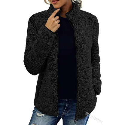 Dames Jas Winter met Klassiek Uiterlijk en Duurzaam Fleece Ontwerp 1