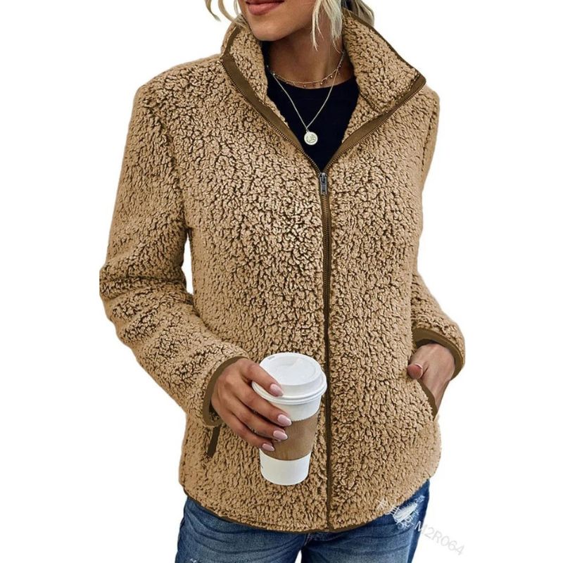 Dames Jas Winter met Klassiek Uiterlijk en Duurzaam Fleece Ontwerp 3