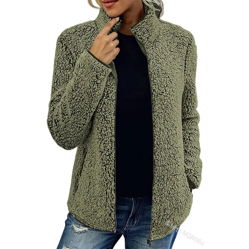 Dames Jas Winter met Klassiek Uiterlijk en Duurzaam Fleece Ontwerp 4