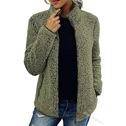 Dames Jas Winter met Klassiek Uiterlijk en Duurzaam Fleece Ontwerp 4