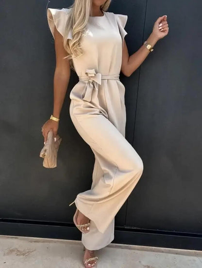 Dames Jumpsuit Feestelijk met Vlindermouwen en Brede Benen 2